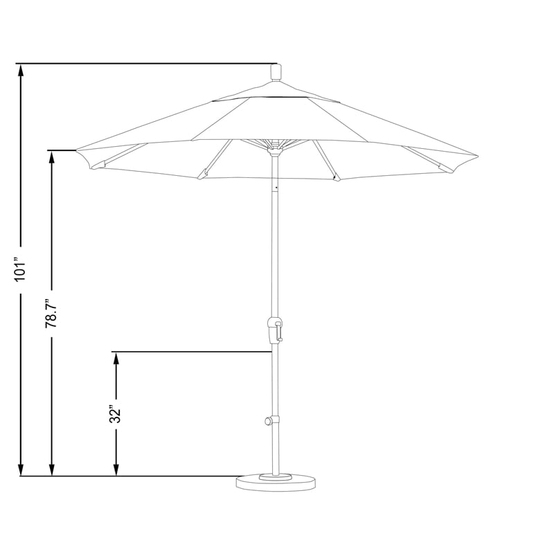 California Umbrella 11' Patio Umbrella in Sapphire