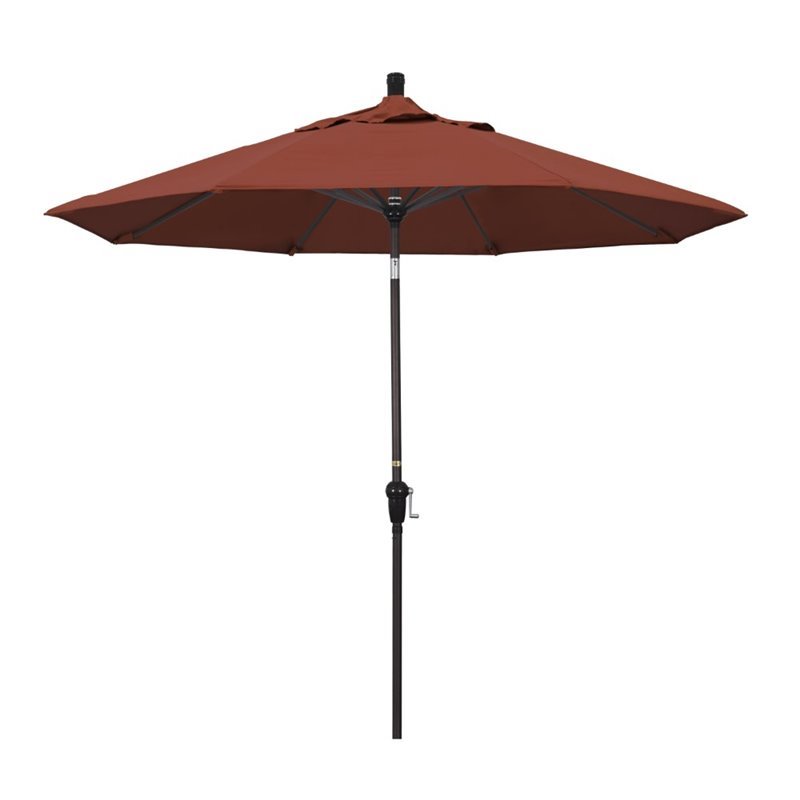California Umbrella 9' Patio Umbrella in Terracotta