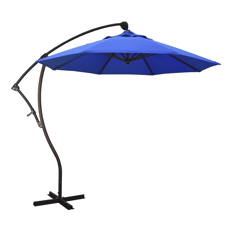 California Umbrella 9' Cantilever Umbrella in Pacific Blue