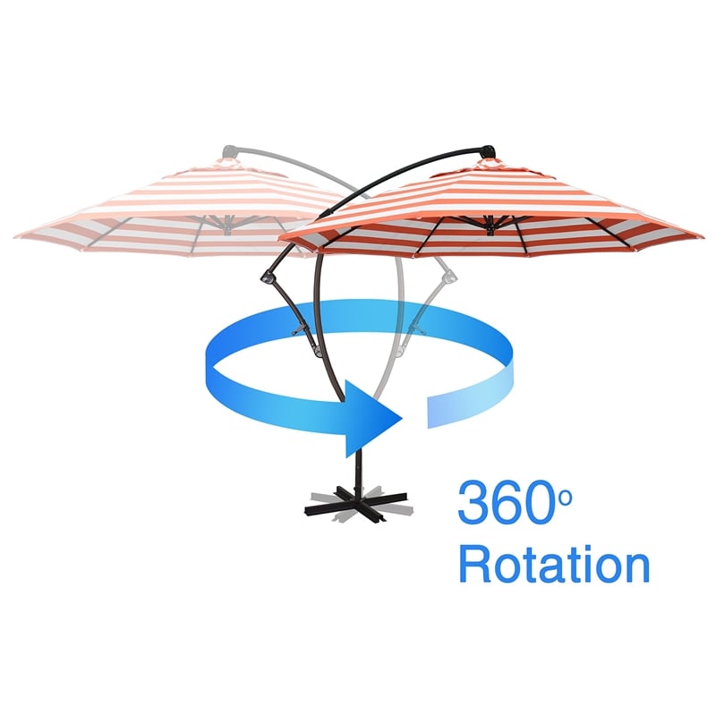 California Umbrella 9' Cantilever Umbrella in Dolce Oasis