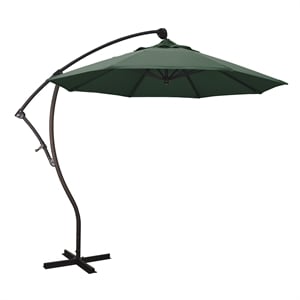 California Umbrella 9' Cantilever Umbrella in Hunter Green