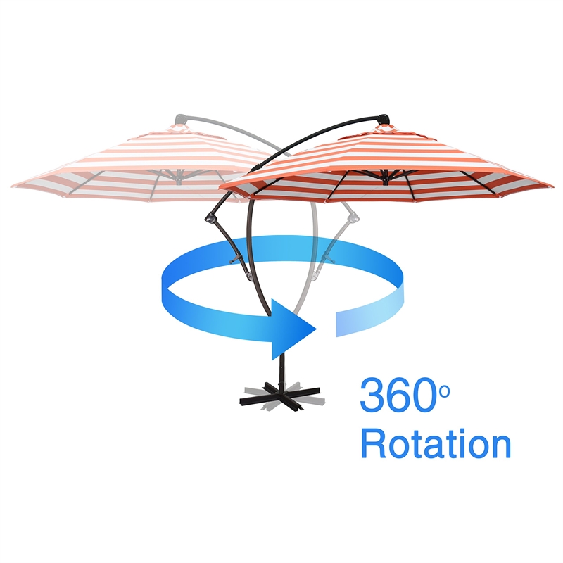 California Umbrella 9' Cantilever Umbrella in Navy Blue