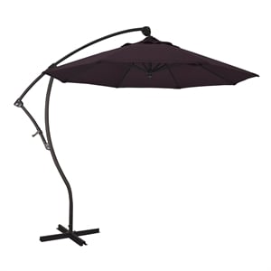 California Umbrella 9' Aluminum Pole Cantilever Patio Umbrella in Purple