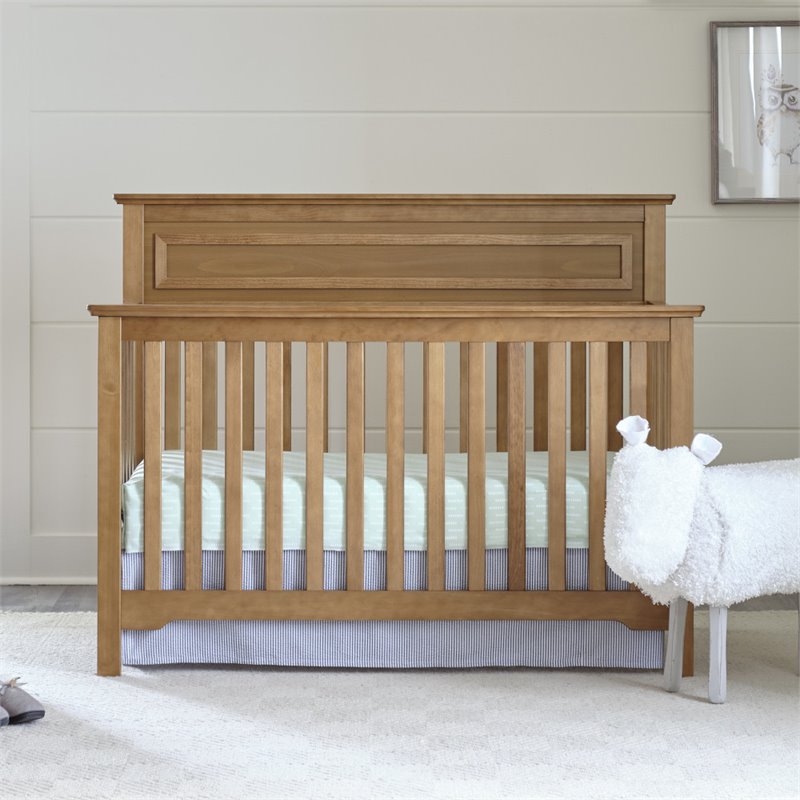 DaVinci Autumn Pine Solid Wood 4-in-1 Convertible Crib in Chestnut
