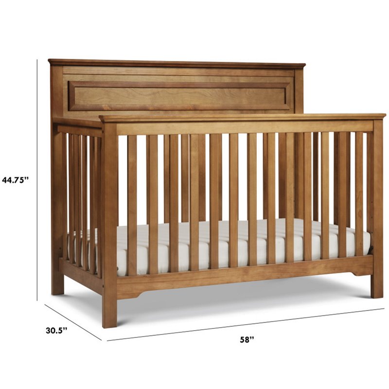 DaVinci Autumn Pine Solid Wood 4-in-1 Convertible Crib in Chestnut
