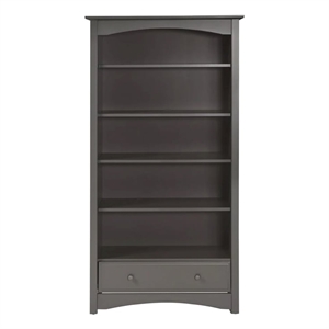 DaVinci Universal 5-Adjustable Pine Wood Shelf Kids Bookcase in Slate