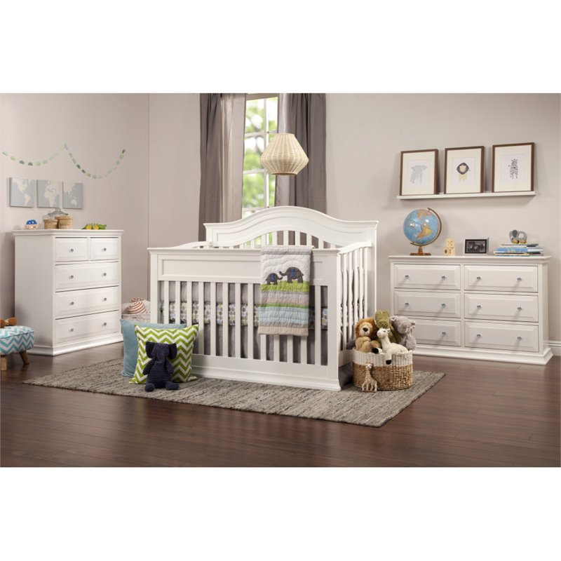 Davinci Signature 6-Drawer Double Dresser in White