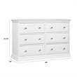 Davinci Signature 6-Drawer Double Dresser in White