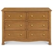 DaVinci Kalani 6 Drawer Double Wide Dresser in Chestnut