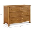 DaVinci Kalani 6 Drawer Double Wide Dresser in Chestnut