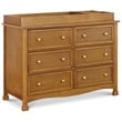 DaVinci Kalani 6 Drawer Double Wide Dresser in Chestnut