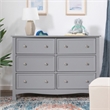 DaVinci Kalani 6 Drawer Double Wide Dresser in Gray