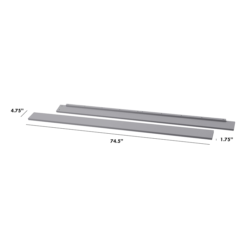 DaVinci Hidden Hardware Twin-Full Size Bed Conversion Kit in Gray