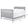 DaVinci Hidden Hardware Twin-Full Size Bed Conversion Kit in Gray
