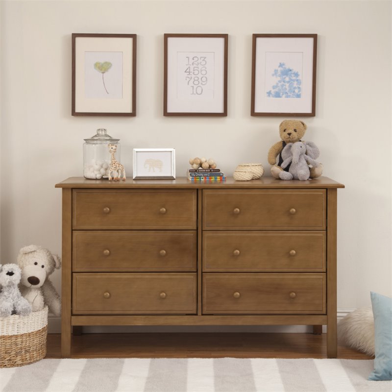 Davinci Jayden 6 Drawer Double Wide Dresser In Chestnut M5966ct