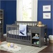 DaVinci Piedmont 4-in-1 Pine Wood Crib and Changer Combo in Slate
