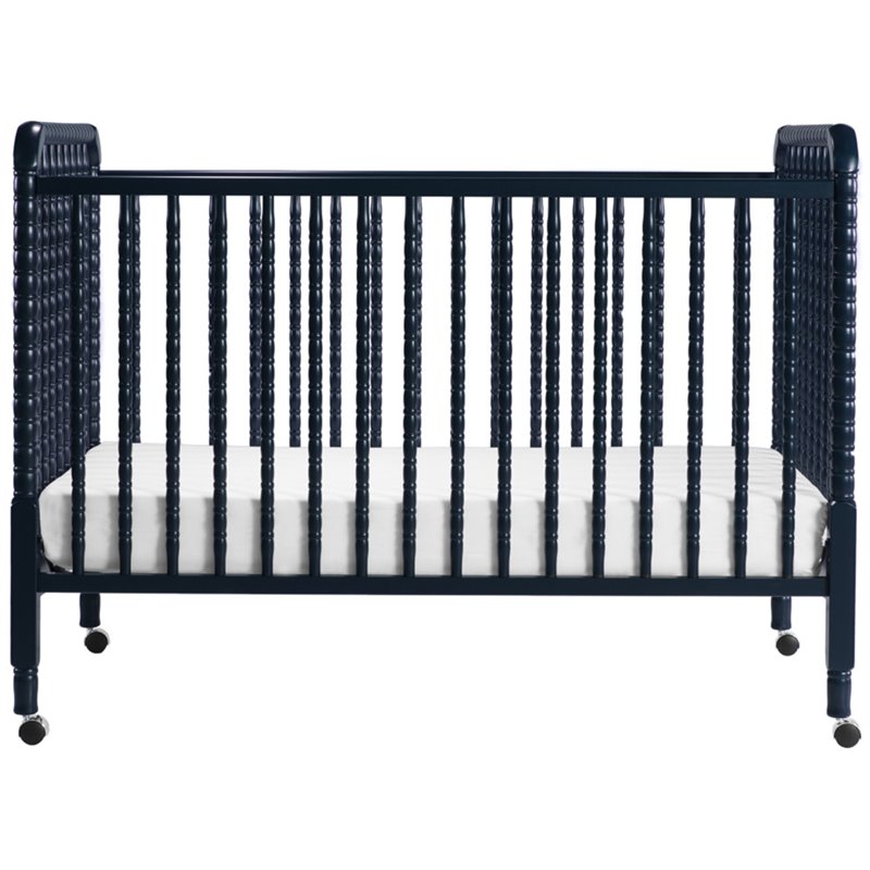 DaVinci Jenny Lind Solid Wood 3-in-1 Convertible Crib in Navy Blue