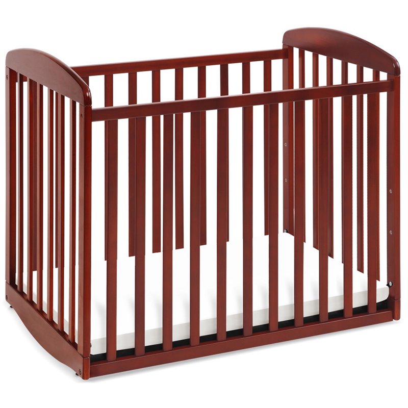 Davinci Alpha Mini Rocking Crib In Rich Cherry M0598c