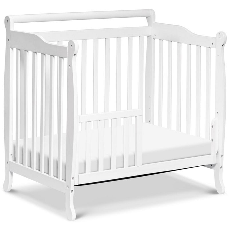 Davinci Emily Mini 2 In 1 Convertible Wood Baby Crib In White M4798w