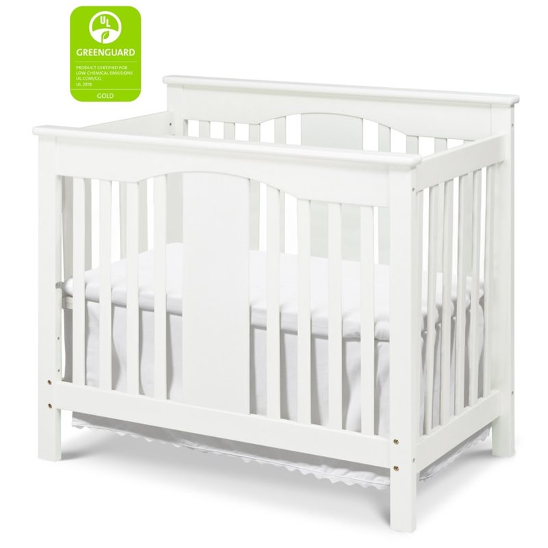 DaVinci Annabelle Mini 2in1 Convertible Wood Baby Crib in White M5998W