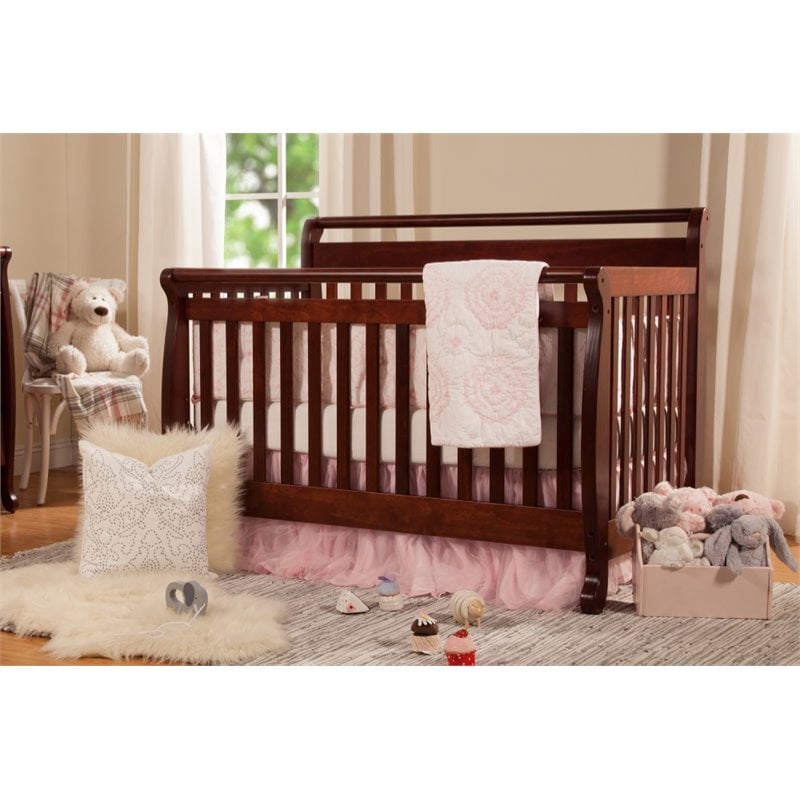 DaVinci Emily 4-in-1 Convertible Wood Baby Crib in Cherry 