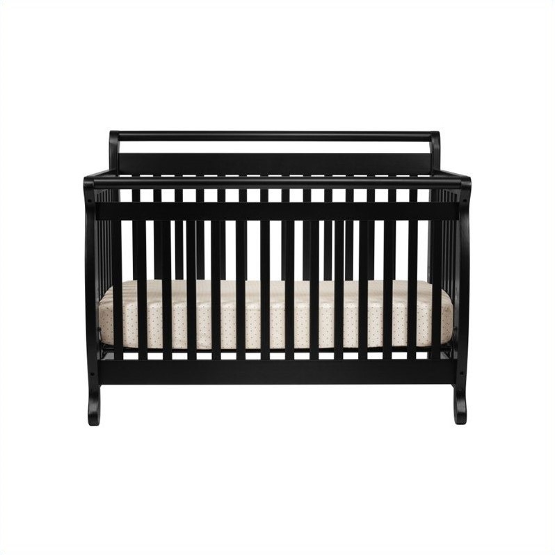 DaVinci Emily 4in1 Convertible Crib with Full Bed Rails in Ebony