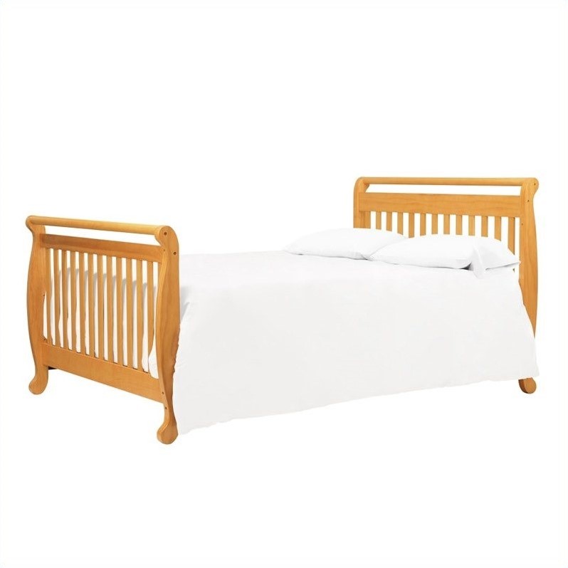 DaVinci Emily 4in1 Convertible Crib with Full Bed Rails in Honey Oak