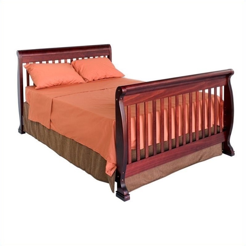 DaVinci Kalani 4in1 Convertible Crib with Full Bed Rails in Cherry