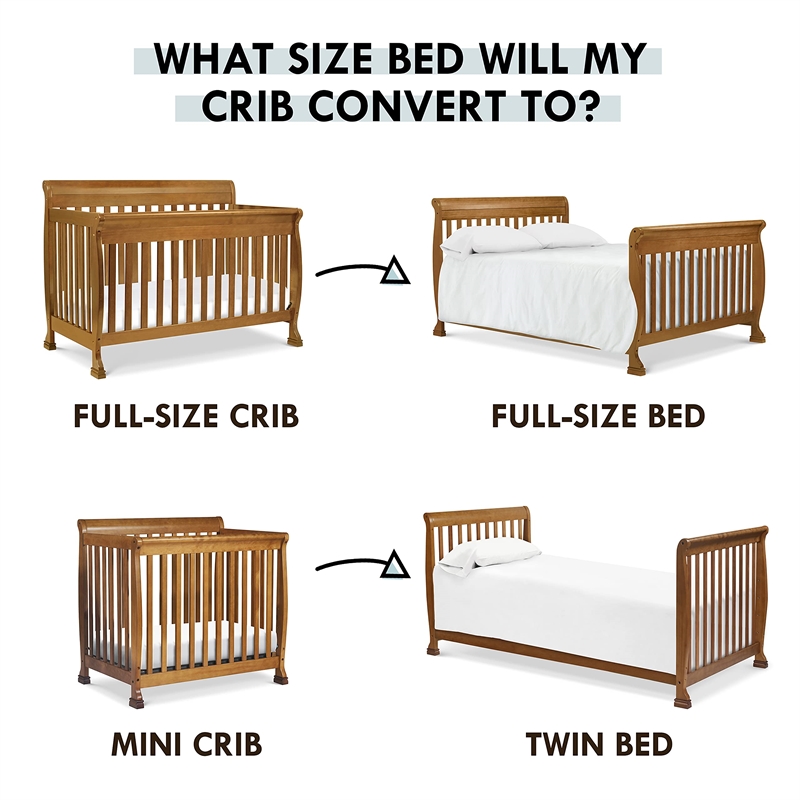 DaVinci Full Twin Size Bed Conversion Kit in Cherry