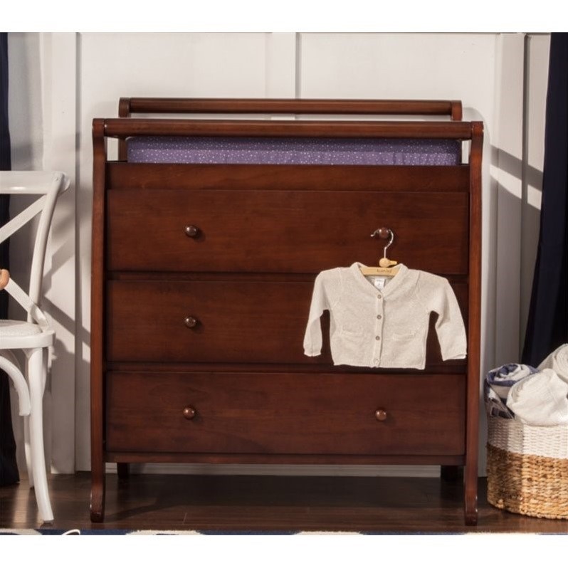Davinci Emily Pine Wood 3 Drawer Changing Table In Espresso M4755q