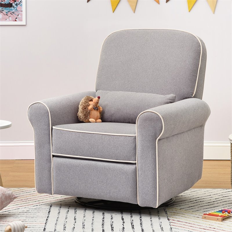 davinci ruby recliner and glider in dark grey