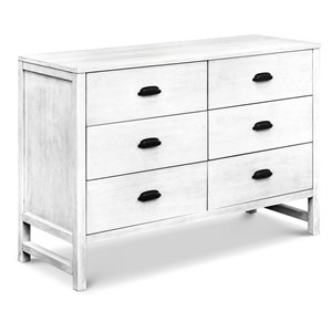 DaVinci Fairway 6-Drawers Pine Wood Double Dresser in Cottage White