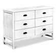 DaVinci Fairway 6-Drawers Pine Wood Double Dresser in Cottage White