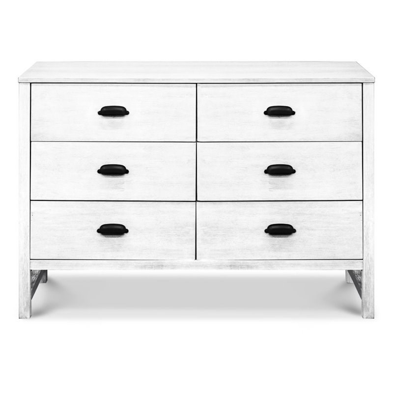 DaVinci Fairway 6-Drawers Pine Wood Double Dresser in Cottage White