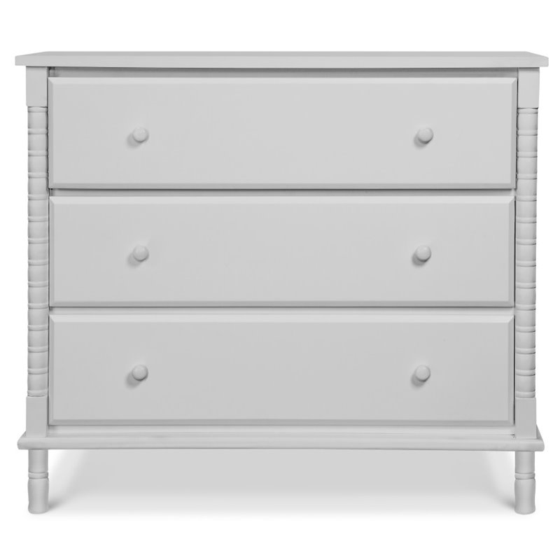 Davinci Jenny Lind 3 Drawer Spindle Baby Dresser In Fog Gray M7323gg