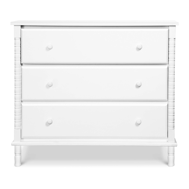 DaVinci Jenny Lind 3-Drawer Spindle Baby Dresser in White