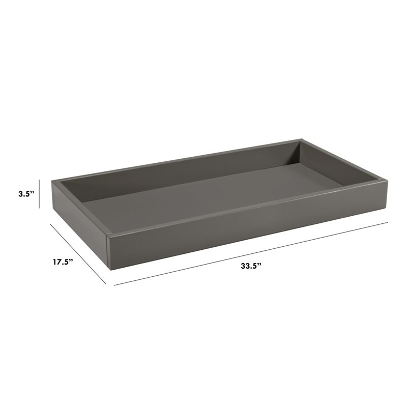 DaVinci Pine Wood Universal Baby Changing Tray in Slate