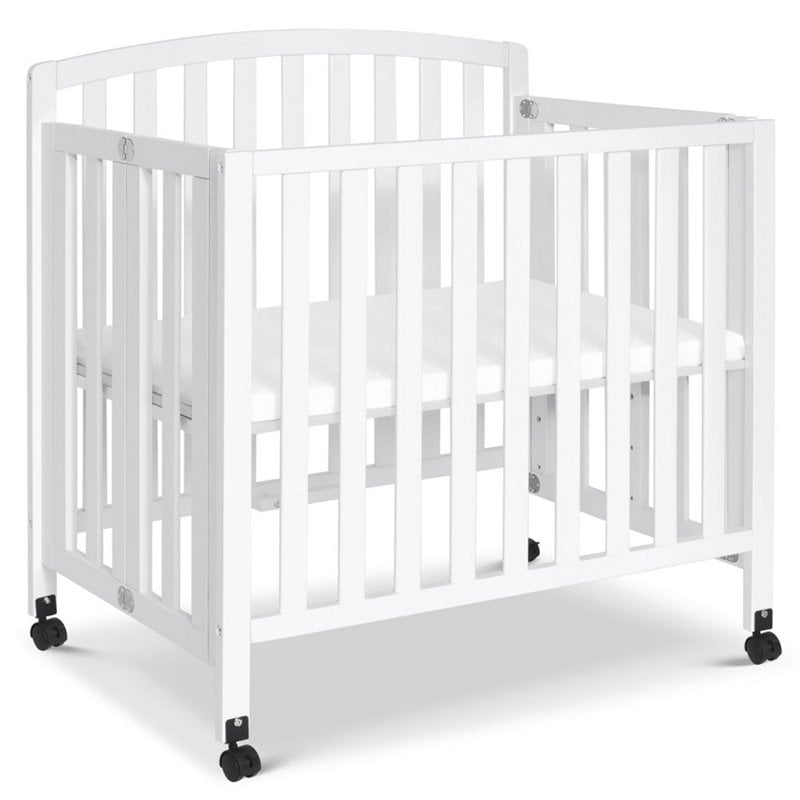Davinci Dylan Folding Portable 3-in-1 Mini Crib in White