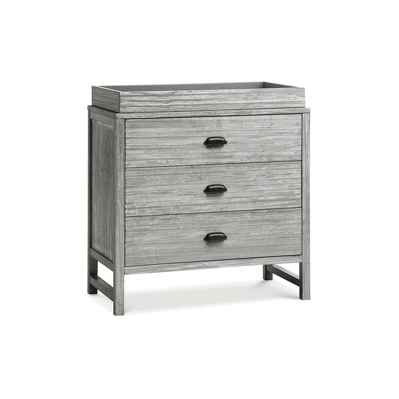 DaVinci Fairway Pine Wood Baby Changing Tray in Cottage Gray