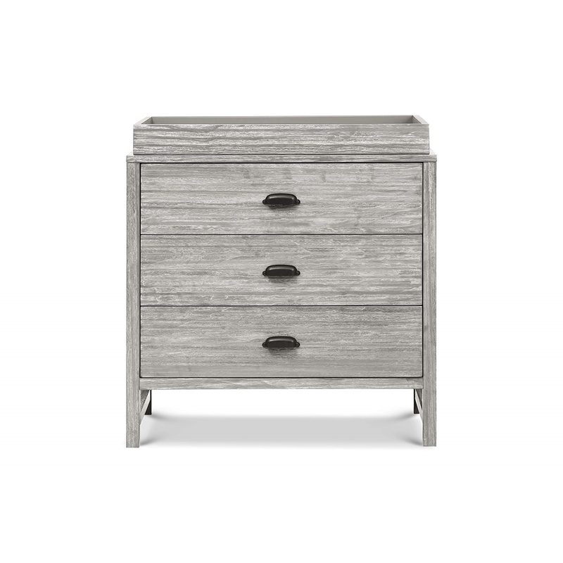 DaVinci Fairway Pine Wood Baby Changing Tray in Cottage Gray