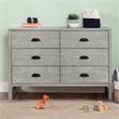 DaVinci Fairway 6-Drawer Pine Wood Double Dresser in Cottage Gray