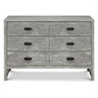 DaVinci Fairway 6-Drawer Pine Wood Double Dresser in Cottage Gray