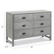 DaVinci Fairway 6-Drawer Pine Wood Double Dresser in Cottage Gray