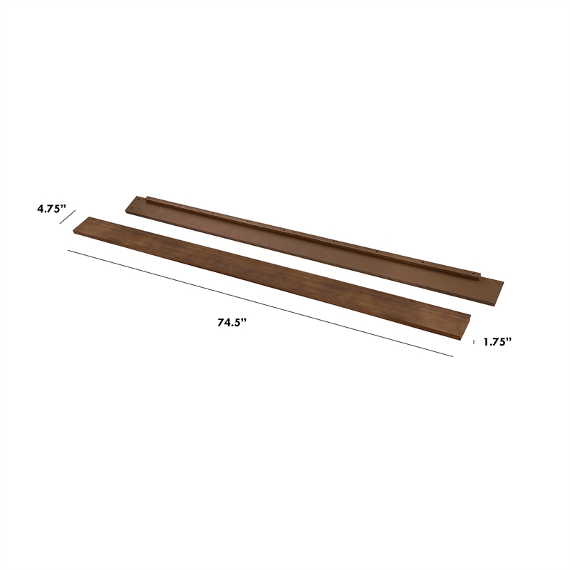 DaVinci Wood Hidden Hardware Twin-Full Size Bed Conversion Kit in Mocha