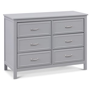 Davinci Charlie 6-Drawer Double Dresser in Gray