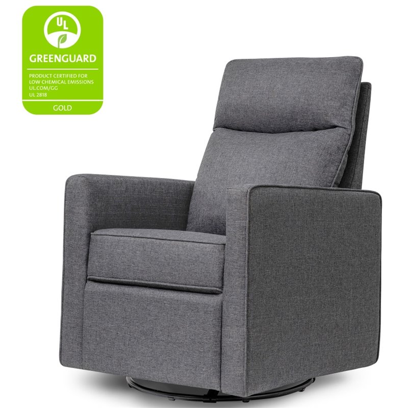 DaVinci Gabby Pillowback Swivel Glider in Natural Oat Greenguard Gold Certified