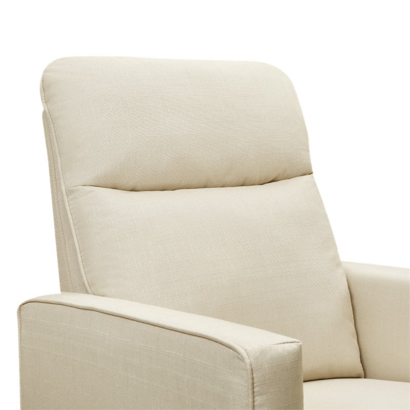 Davinci Gabby Pillowback Swivel Glider in Natural Oat Homesquare