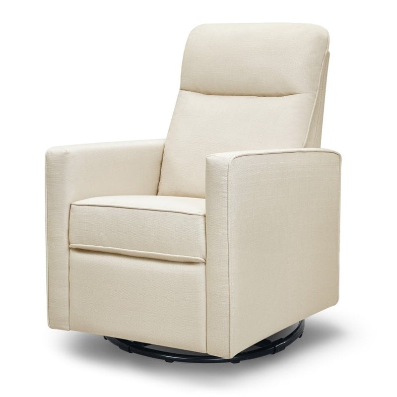 Davinci Gabby Pillowback Swivel Glider in Natural Oat