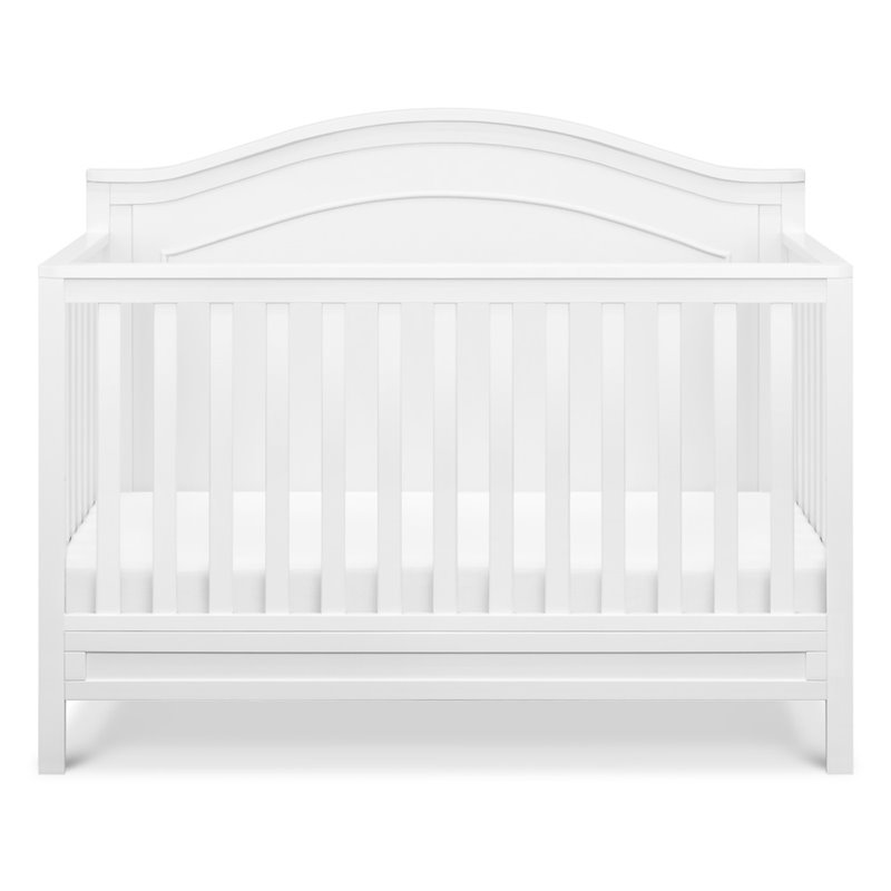 4-in-1 Convertible Crib Set with Matching Dresser Changing Table in Pure White