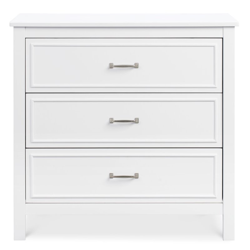 4-in-1 Convertible Crib Set with Matching Dresser Changing Table in Pure White